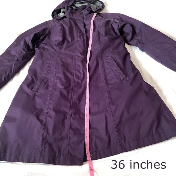 Eddie Bauer Purple WeatherEdge Jacket, removable lining and hood, size Medium - Picture 8 of 14